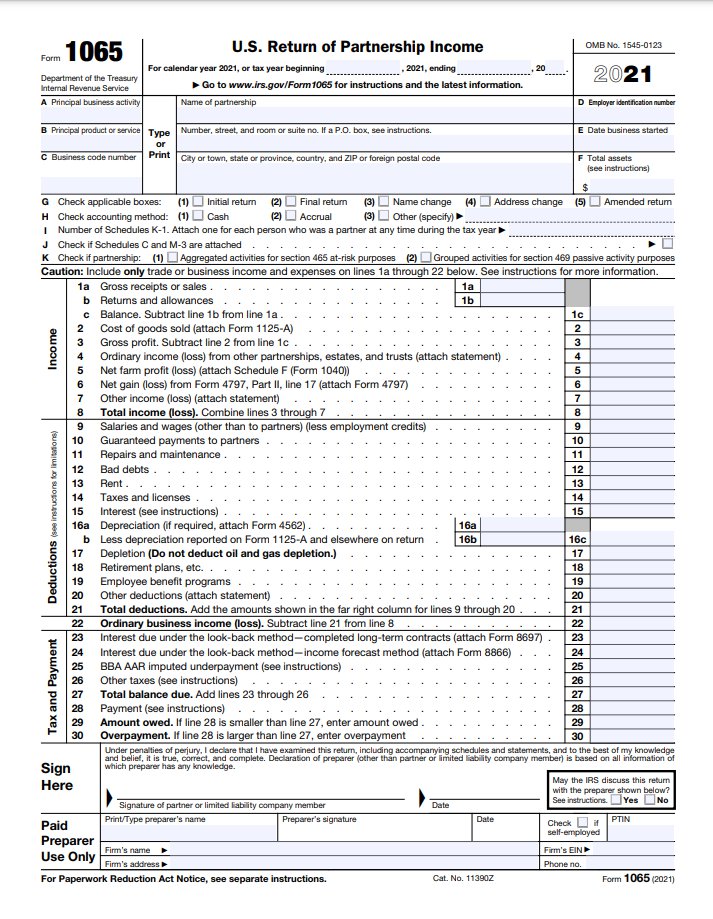 2021 Form 1065