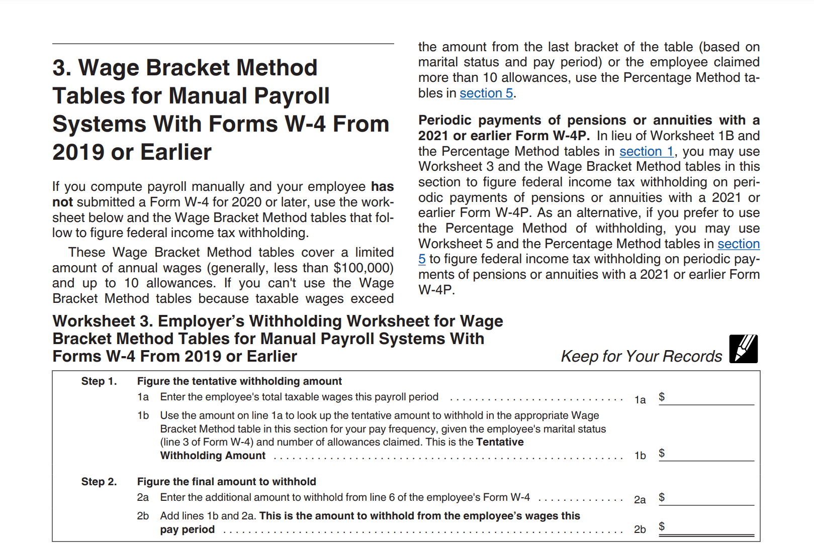 Wage Bracket Method 2019