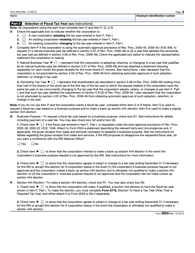 Form 2553 Part 2