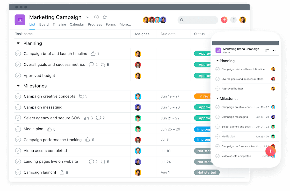 Asana preview