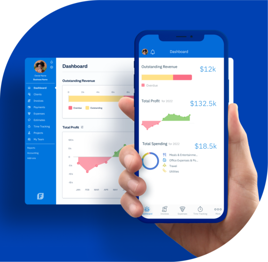 FreshBooks' Financial Dashboard - revenue and profit